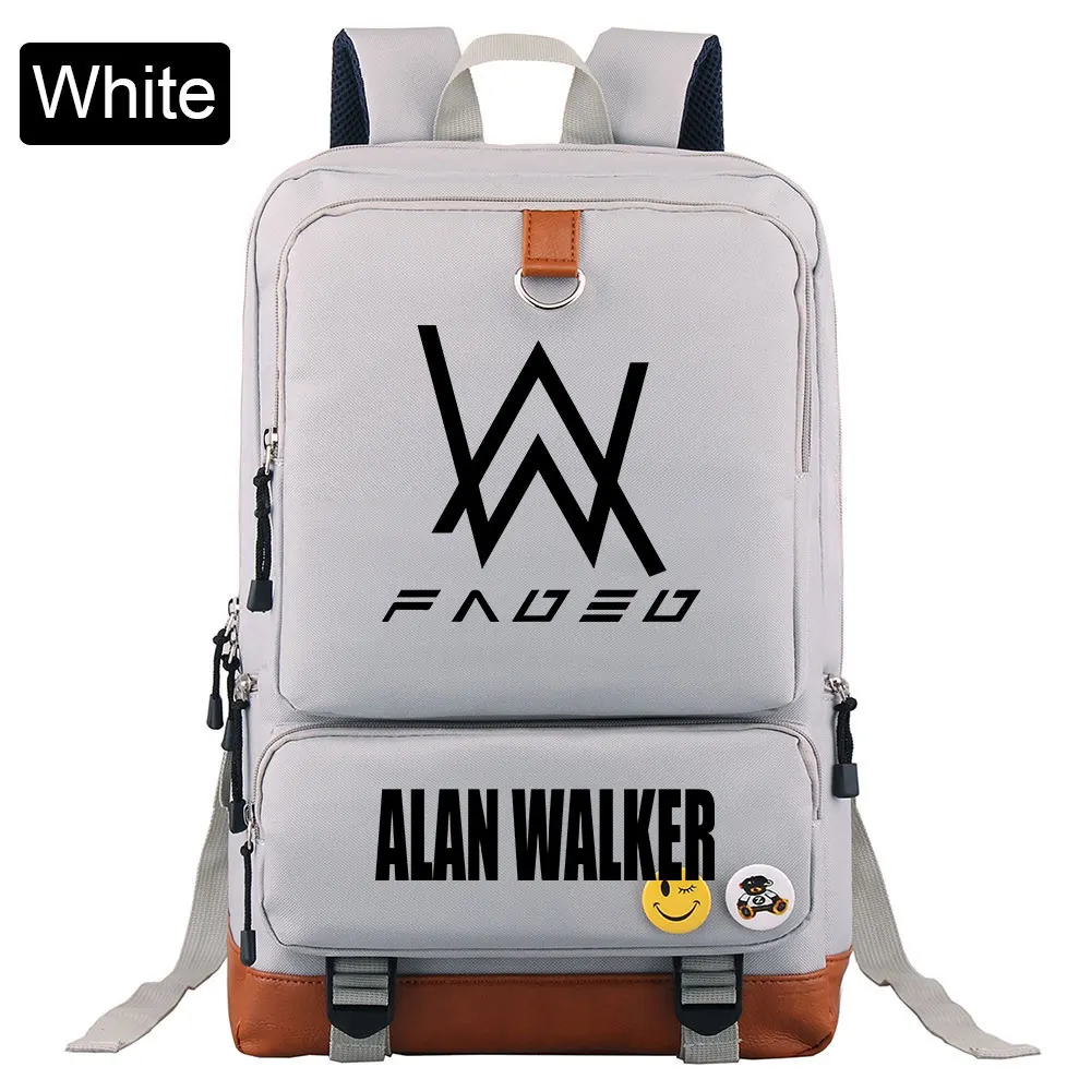 Музыка DJ Fade Alan Walker письмо мальчик девочка Книга школьная сумка женский рюкзак подростковые школьные сумки мужские Студенческие Лоскутные рюкзаки