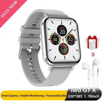 

DTX Sports Smart Watch 1.78 inch HD Screen 320*385 ECG Heart Rate Monitor Fitness Tracker Sport band Play Music for Android IOS