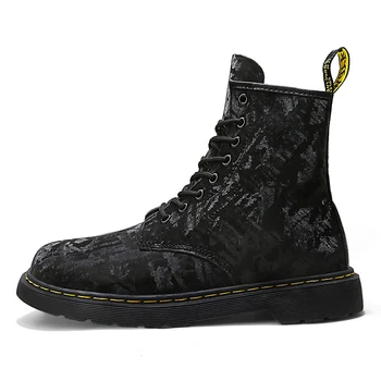 

Martin boots men's winter high-top British style leather boots fashion shoes Korean version of work boots with high men's shoes