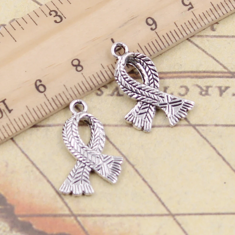 

20pcs Charms Scarf 23x16mm Tibetan Bronze Silver Color Pendants Antique Jewelry Making DIY Handmade Craft