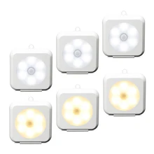 Датчик движения светодиодная подсветка под шкаф индукционный Ночной светильник шкаф лестница спальня шкаф кухонный светильник детская лампа