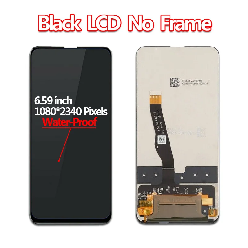 6,5" ЖК-дисплей для huawei P Smart Z экран для huawei Y9 Prime ЖК-дисплей сенсорный экран Honor 9x ЖК-дигитайзер сборка