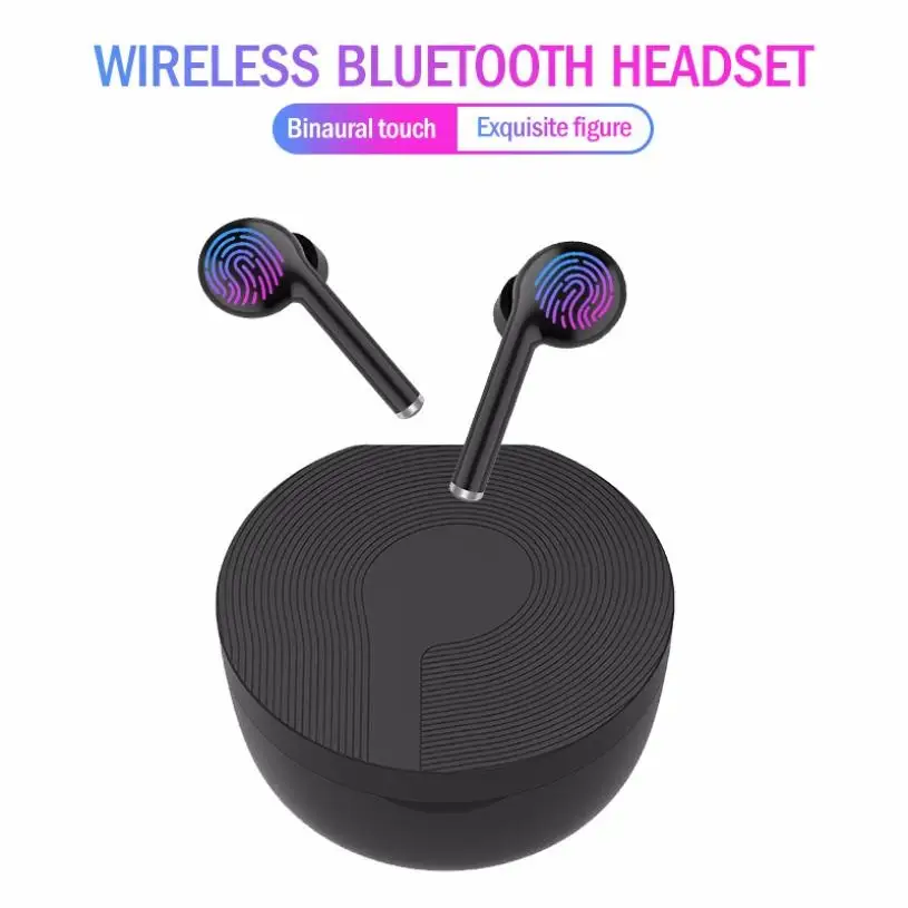 

Binaural Touch Control Wireless Bluetooth Headset Anti- sweat and Noise Reduction High Level Standard Music Portable Earphone