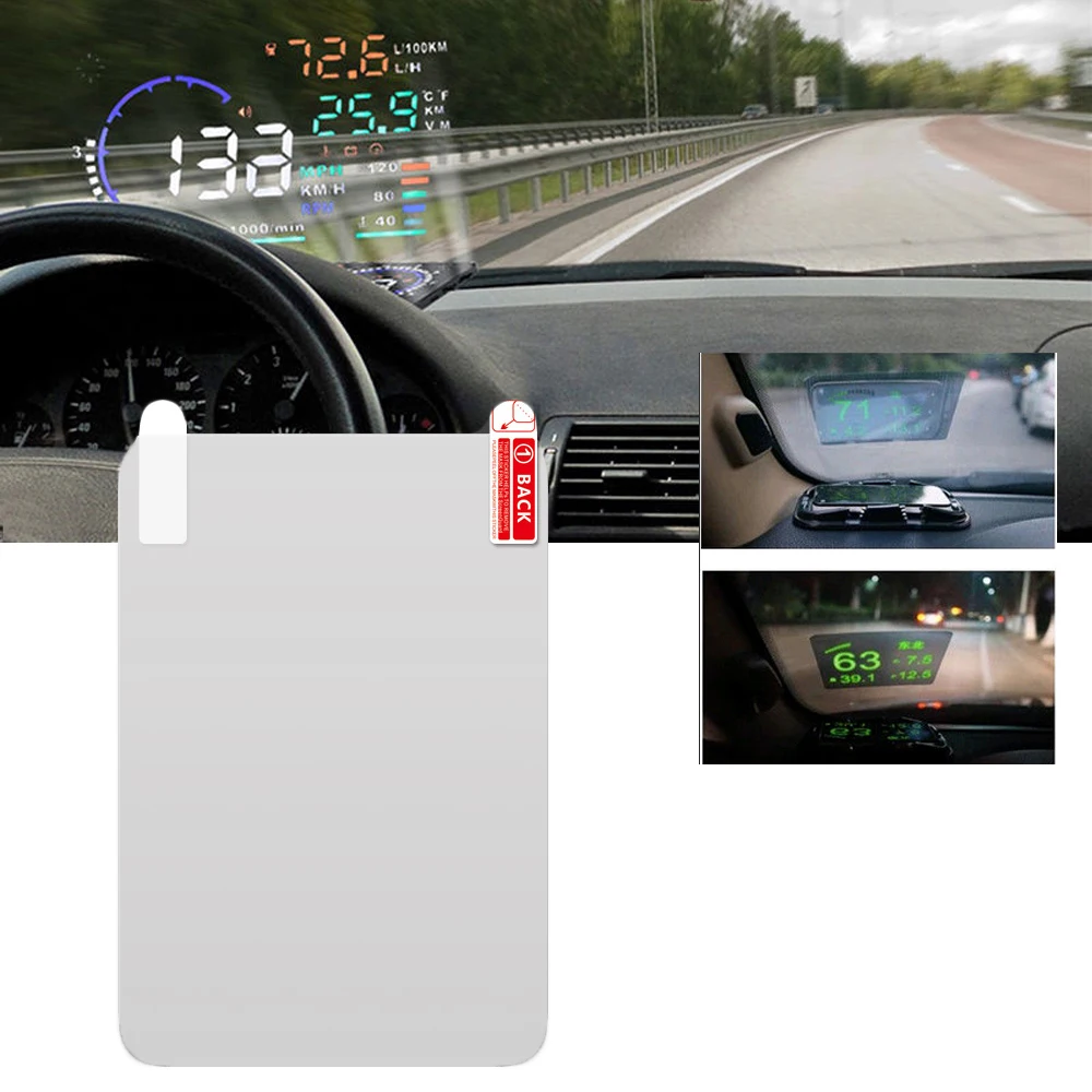 car decals HUD Film Universal Car Head-up Display Transparent Film Reflective Windshield Film GPS Navigation Tools funny truck stickers