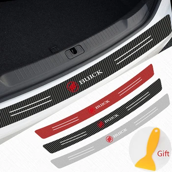 

1Pcs Car Tail trunk Rear Bumper Protector Carbon fiber Sticker For Buick Enclave Encore Envision LaCrosse Regal GS Car styling