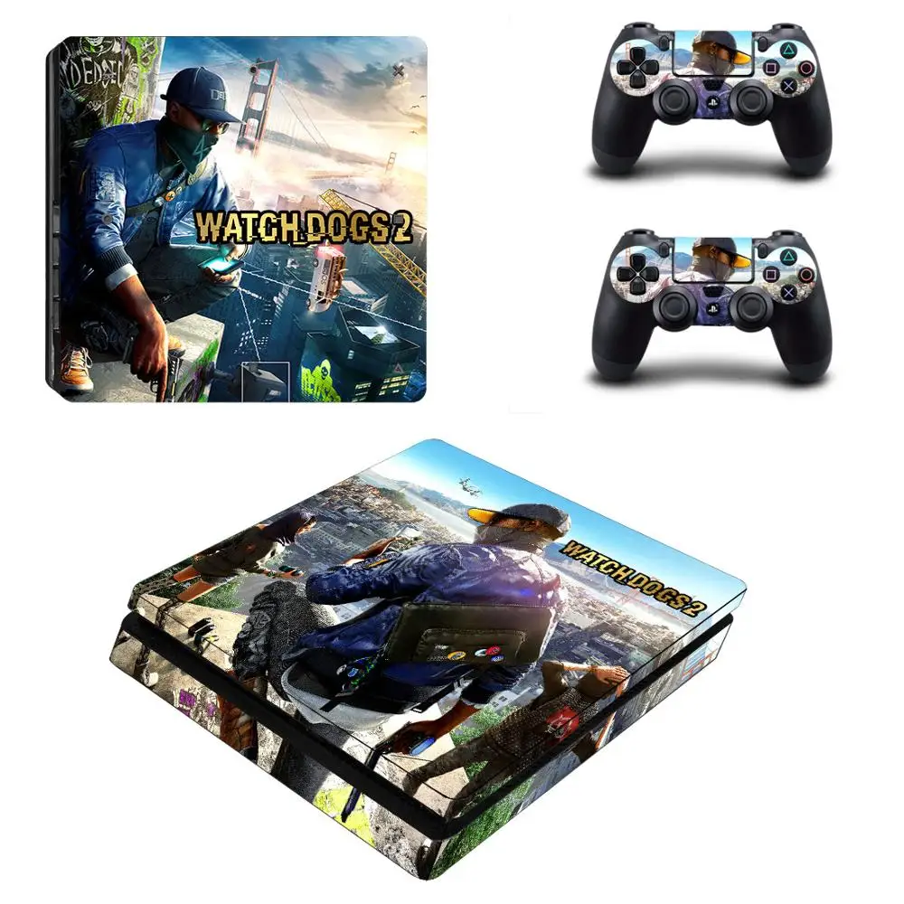 Watch Dogs PS4 тонкая кожа Стикеры наклейка покрытие из винила для Playstation 4 DuslShock консоли