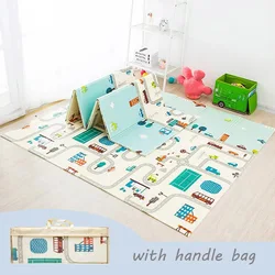 Tapis de jeu pliable pour bébé, doux, Double face, dessin animé, décoration de chambre d'enfant, pour activités, jouets 