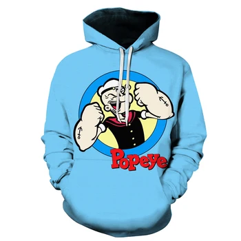 

Classic cartoon popeye 3D print men women hooded hoodie sweatshirt fashion graphic hoodie casual streetwear pullover hoodie