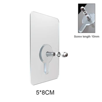

10pcs/pack Anti Drop Easy Install Strong Home Traceless Sticker Screws Hanger Punch Free No Hole Hook Thickened