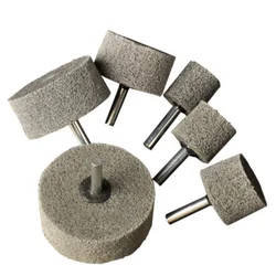 Tête de meulage cylindrique en Fiber, tête de meulage en Nylon, roue de polissage, tête de meulage électrique, poignée de 6mm 