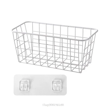 

Bathroom Shelf Adhesive Storage Rack Shower Wall Mounted Basket Organizer Kitchen Home Decor Accessories O08 20 Dropship