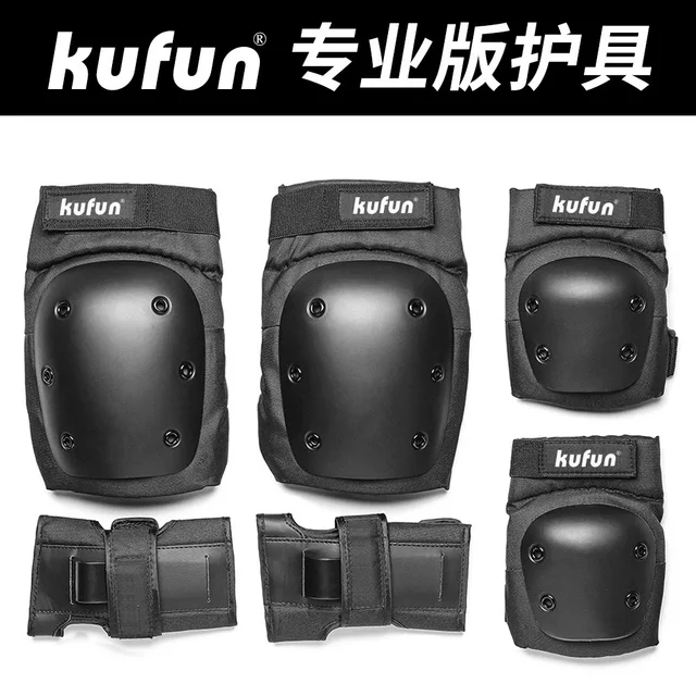 US $25.62 Cool feng Pro Roller Skating Protective Gear Kneecap Wrist Set Skates Balance Car Skiing Skateboard