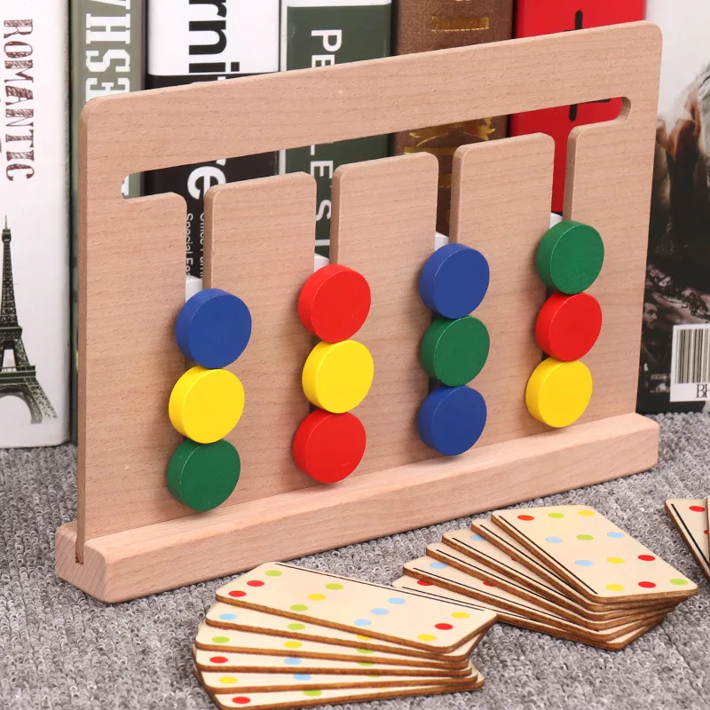 

New Products Colorful Box Packaging Children Exercise Logical Thinking Training Reaction Force Matching Four Colors Game Educati