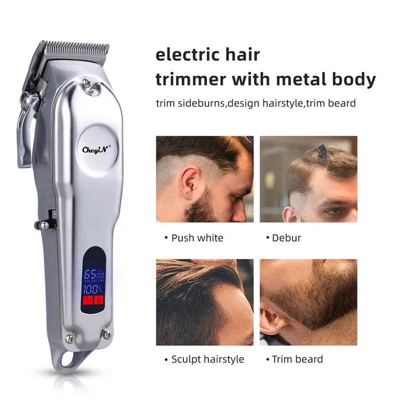 Hatteker Adjustable Beard Trimmer Hair Cutting Kit Hair Clippers for Men Cordless Waterproof Three-Speeds 15-pieces Hair Trimmer USB Rechargea並行輸入