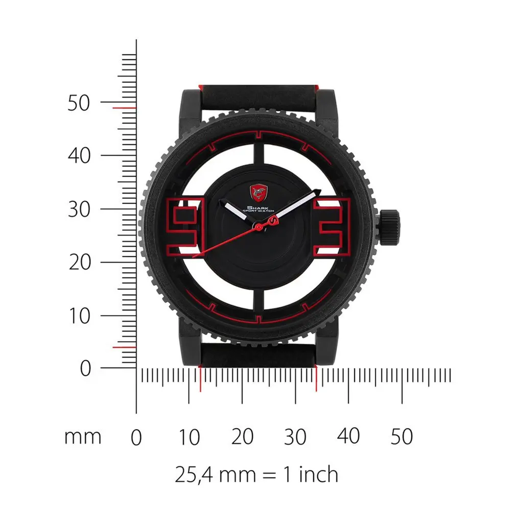 Megamouth Shark спортивные часы 3D Специальный прозрачный полый циферблат дизайн роскошный коричневый кожаный ремешок мужские креативные часы подарок/SH543
