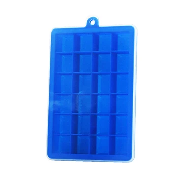 

Food Grade 24-Hole Silicone With Lid Ice Cubes Square Ice Box Cheese Jelly Mold Kitchen Supplies Ice Make Tool