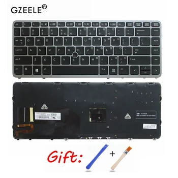 

English Laptop Keyboard for HP EliteBook 840 G1 850 G1 ZBook 14 for HP 840 G2 US Silver backlight with pointing stick