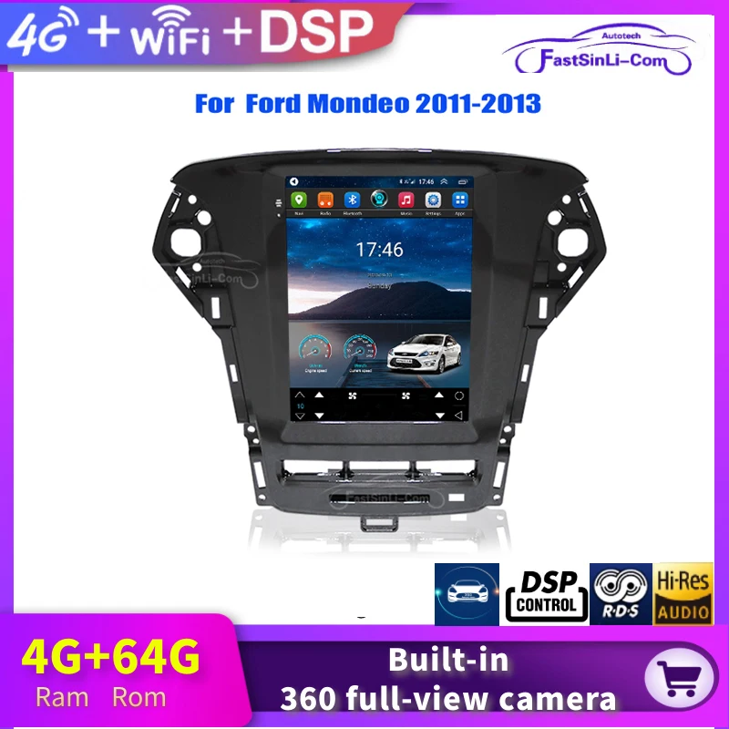 Android плеер для Ford Mondeo 2011 2013 лет вертикальный Большой экран GPS Мультимедийная