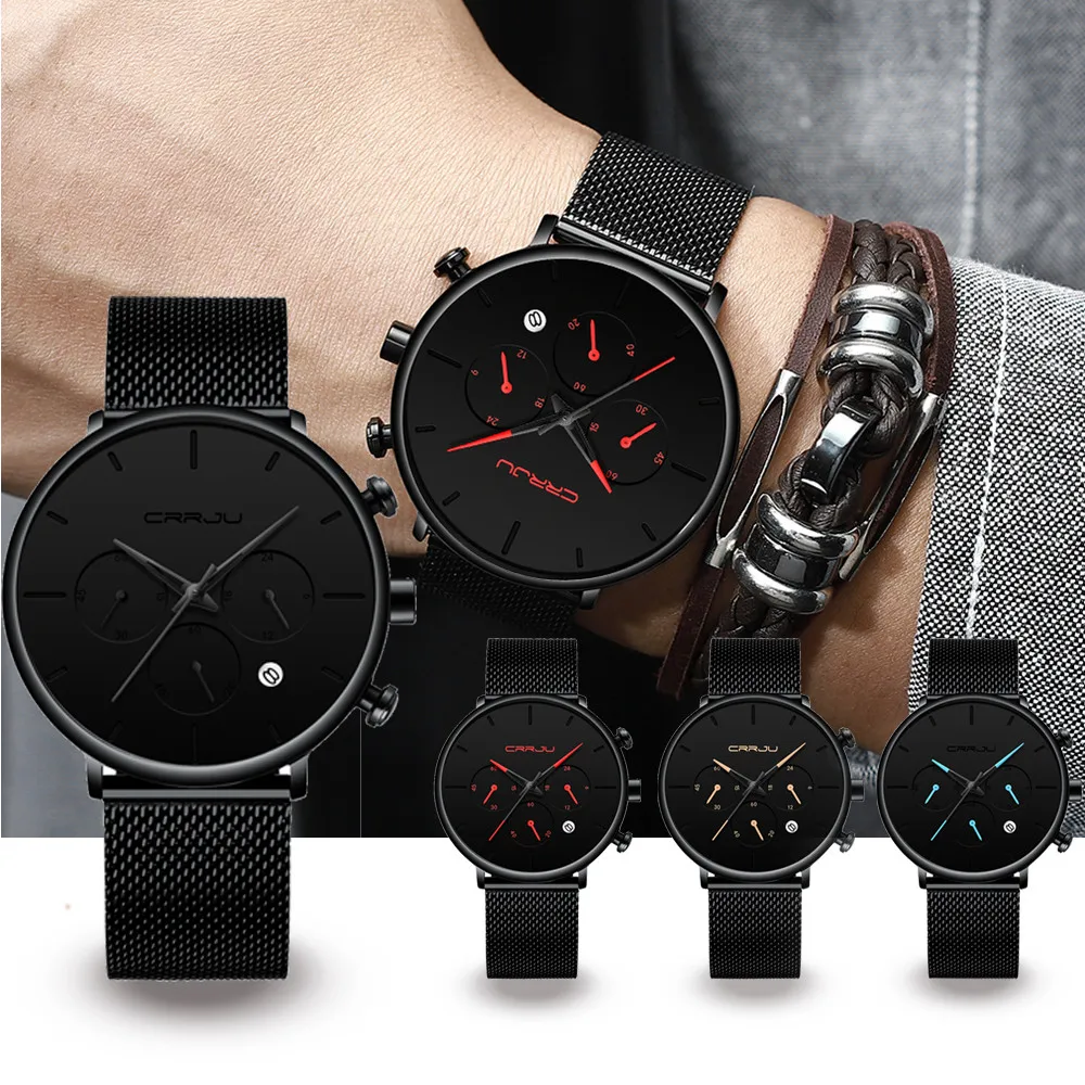

Top Brand Luxury Men Watches Ultra Thin Wrist Watch Male Mesh Strap Casual Quartz Clock Mesh Strap Gift 2020 Reloj Hombre*M