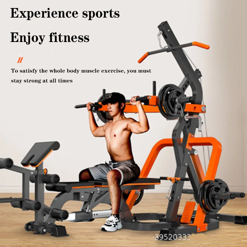 Équipement de fitness combiné multifonctionnel domestique, presse de banc,  appareil de musculation complet, équipement de squat - AliExpress