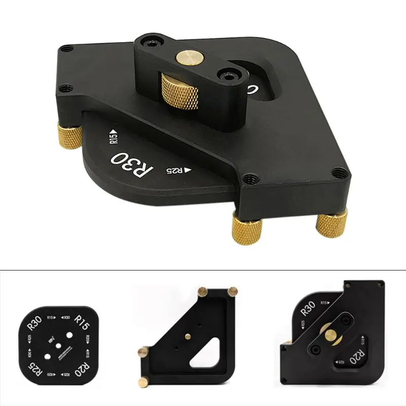 

R15 R20 R25 R30 Woodworking Corner Quick Jig Template Tool for Router Trimmer 19QB