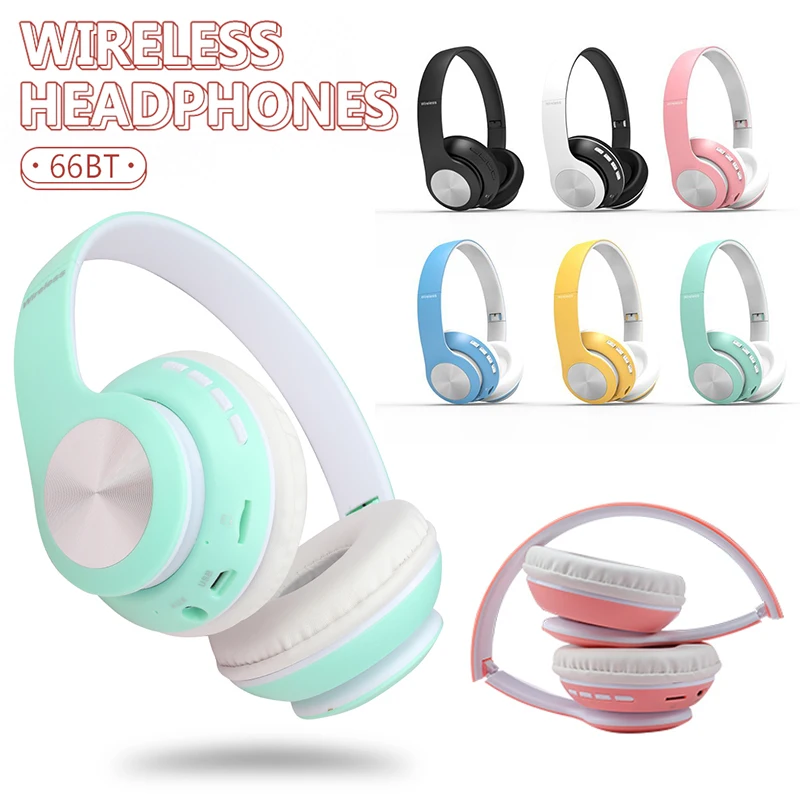 66bt Bluetooth Headphones Hifi Stereo 