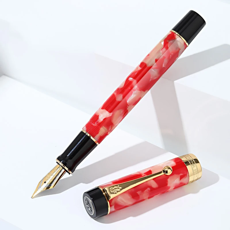 

Jinhao Century 100 Fountain Pen 18KGP Medium Tip Acrylic Ink Pens for Writing Business Gift Stationery School Office Supplies