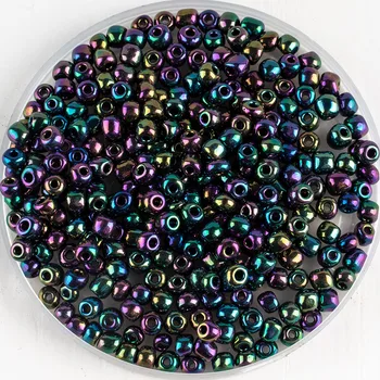 

Wholesale 4mm metal colorful Czech seed beads loose beads for DIY bracelet necklace earrings handmade materials