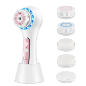 

5 in 1 Electraic Facial Cleansing Brush Deep Nose Cleaning Pore Exfoliating Massage Skin Softy Waterproof Beauty Brush care tool