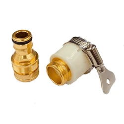 Aluminum Alloy Copper-Plated Faucet Connector Universal Hose Adapter Faucet Basin Connector Fitting Watering Tools