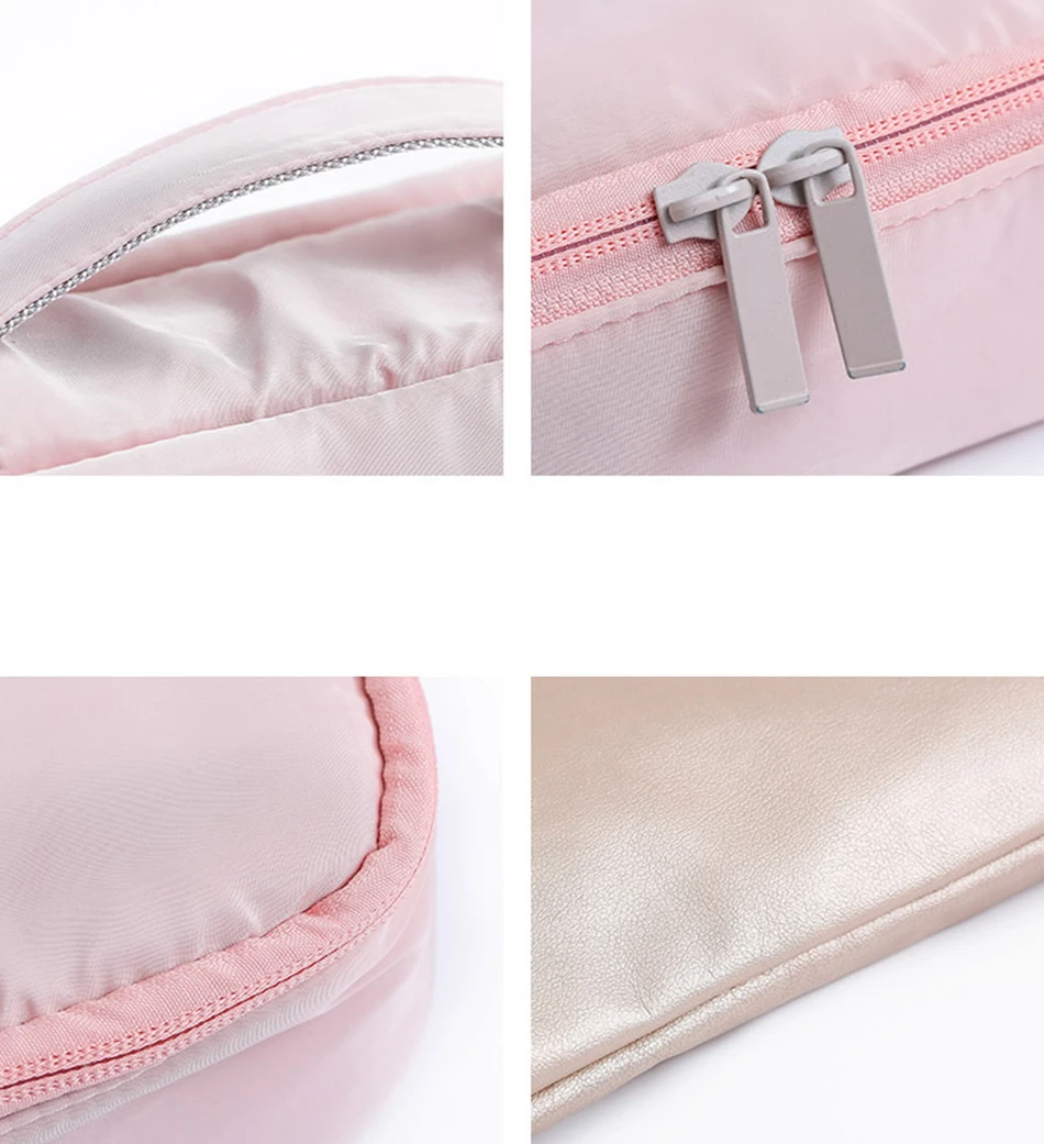 2 Sets Letter Cosmetic Bag Make Up Case Travel Zipper Waterproof Makeup Organizer Toiletry Beauty Wash Girl Women Storage Pouch