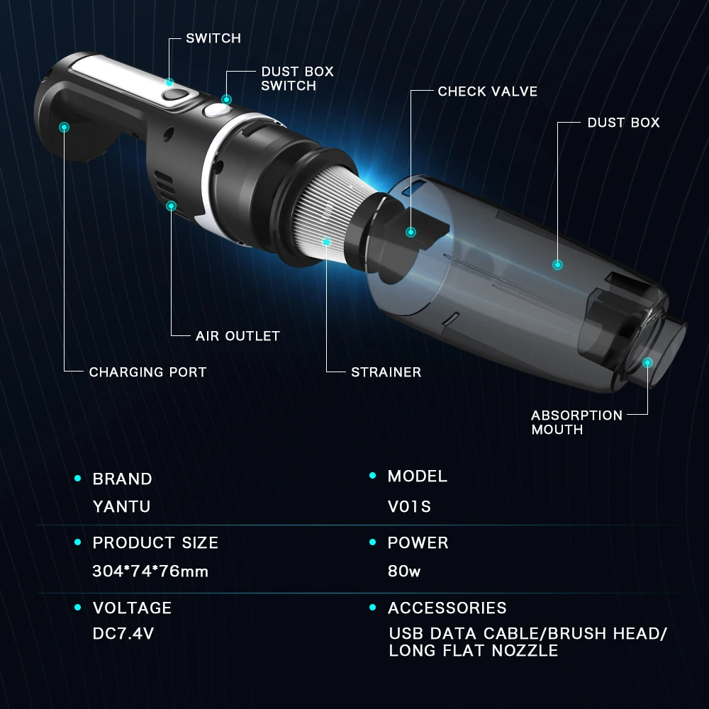 Cena Odkurzacz samochodowy do wnętrza samochodu i domu i czyszczenie komputera Mini przenośny bezprzewodowy ręczny automatyczny odkurzacz Robot