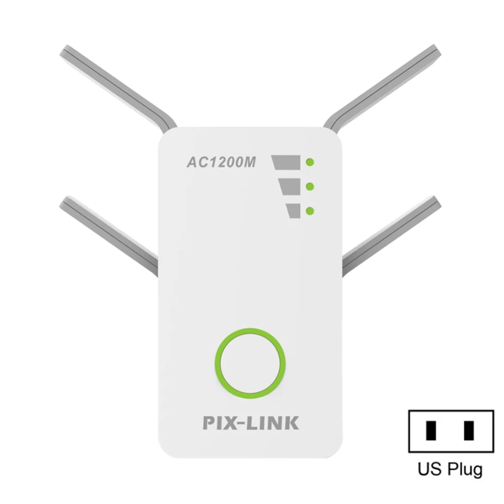 2,4G/5G WiFi усилитель сигнала для ретранслятора двухдиапазонный AP 1200 Мбит/с беспроводной расширитель усилитель роутера - Цвет: White