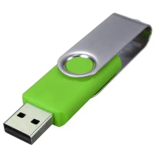 Зеленый Красочные 64 Мб портативный вращающийся USB 2,0 флэш-карта памяти, Флеш накопитель для хранения данных вращающийся U диск для компьютера - Цвет: Зеленый