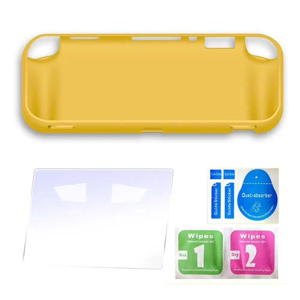 

For Nintend For Switch Lite Silicone Protection case For switch mini shell Cover with Tempered Glass screen protector