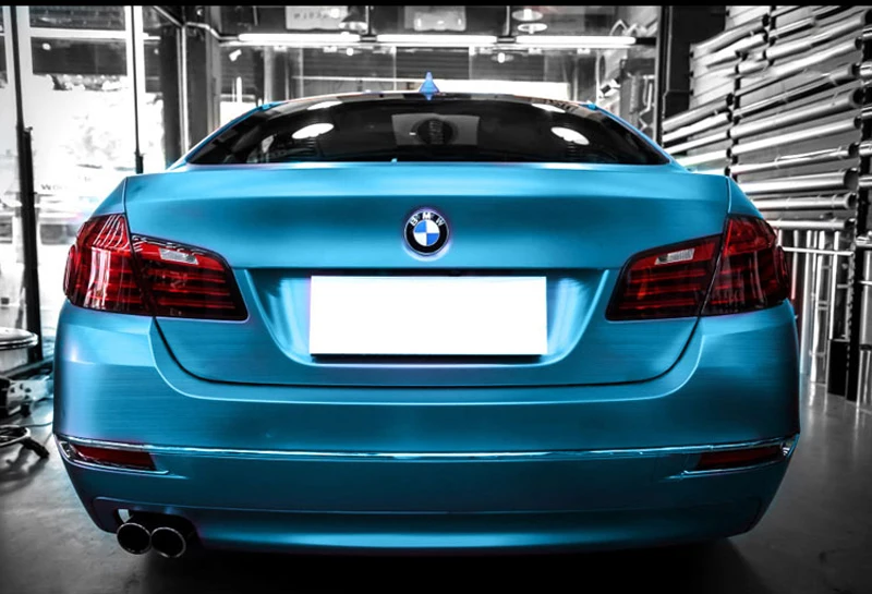 Light Blue Brushed Metallic Wrap Sticker-3