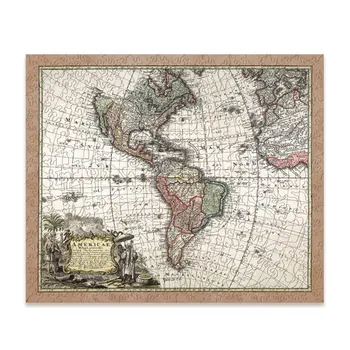 

263Pcs World Map Series DIY Wooden Irregular Jigsaw Puzzle Intellectual Educational Game Toy Set For 10+ - America