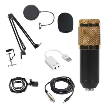 

Bm800 Condenser Microphone Host Computer Recording Stand Large Diaphragm Microphone Live Broadcast Equipment Set