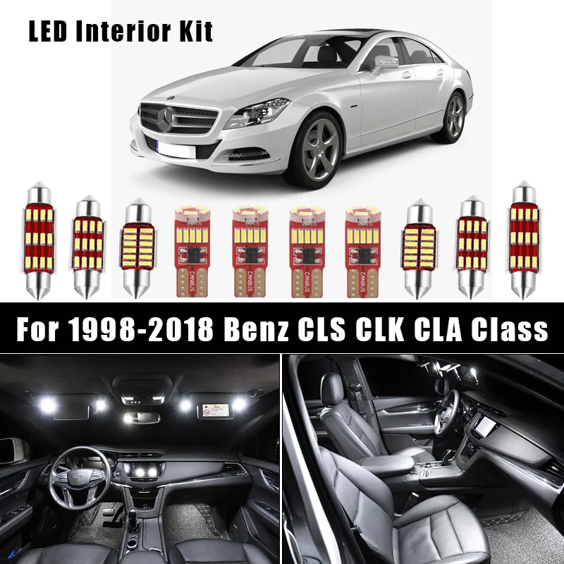 Canbus безошибочный белый светодиодный светильник для двери комплект Mercedes Benz CLS CLK CLA
