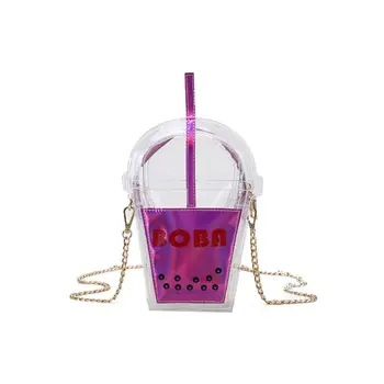 

Funny Cup Shaped PU Leather Handbag Evening Shoulder Bag Small Clutch Purse Phone Pouch