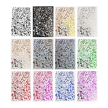 

1 Set 12 Color Nail Sticker Nail Art Embossed Gold Foil Nail Sticker
