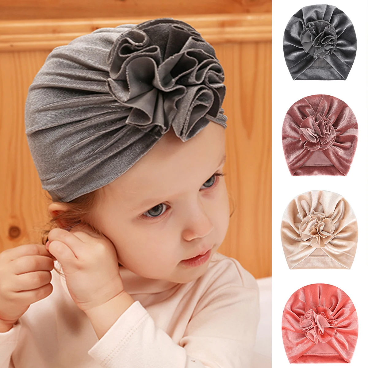 Chapeau Pour Bebe Et Nouveau Ne Bandeau Elastique 4 Couleurs En Velours Dore Pour Filles Nouvelle Collection Aliexpress