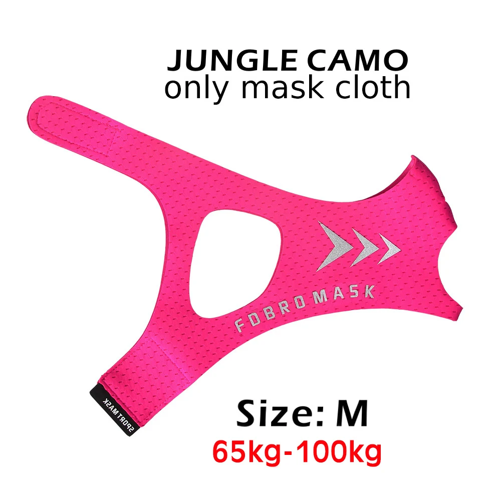 Mask Cloth pink M FDBRO Спортивная маска для бега и фитнеса, Черная Спортивная маска для тренировок на высокой высоте, 2,0 Тканевая маска - Цвет: Mask Cloth pink M
