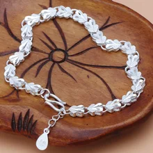 990 полный серебряный браслет с бантом и надписью love и Феникс двойной слой браслет