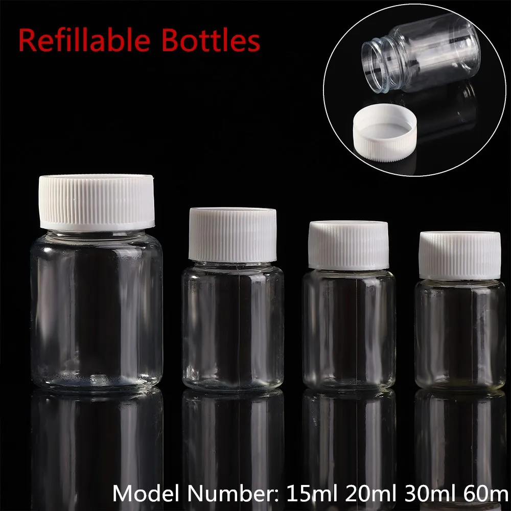 

10Pcs Plastic PET Clear Empty Seal Bottles Solid Powder Medicine Pill Vial Container Reagent Packing Bottle 15ml/20ml/30ml/60ml
