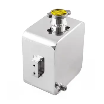 

2.5L Car Water Tank Aluminum Deputy Tank Cooling Water Kettle Reservoir Overflow Kit Universal Auto Replacement Parts Accessory