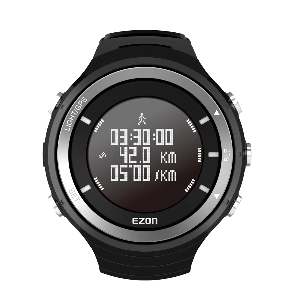  GPS HRM Heart Rate Monitor Sport Fitness Watch Outdoor Hiking Running Sport Calories Pedometer Blue - 4000156036798