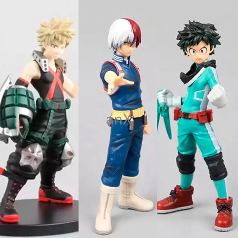 17 см Аниме Boku No Hero My Academia фигурка Bakugou Katsuki OCHACO URARAKA Todoroki Shouto модель игрушки|Игровые