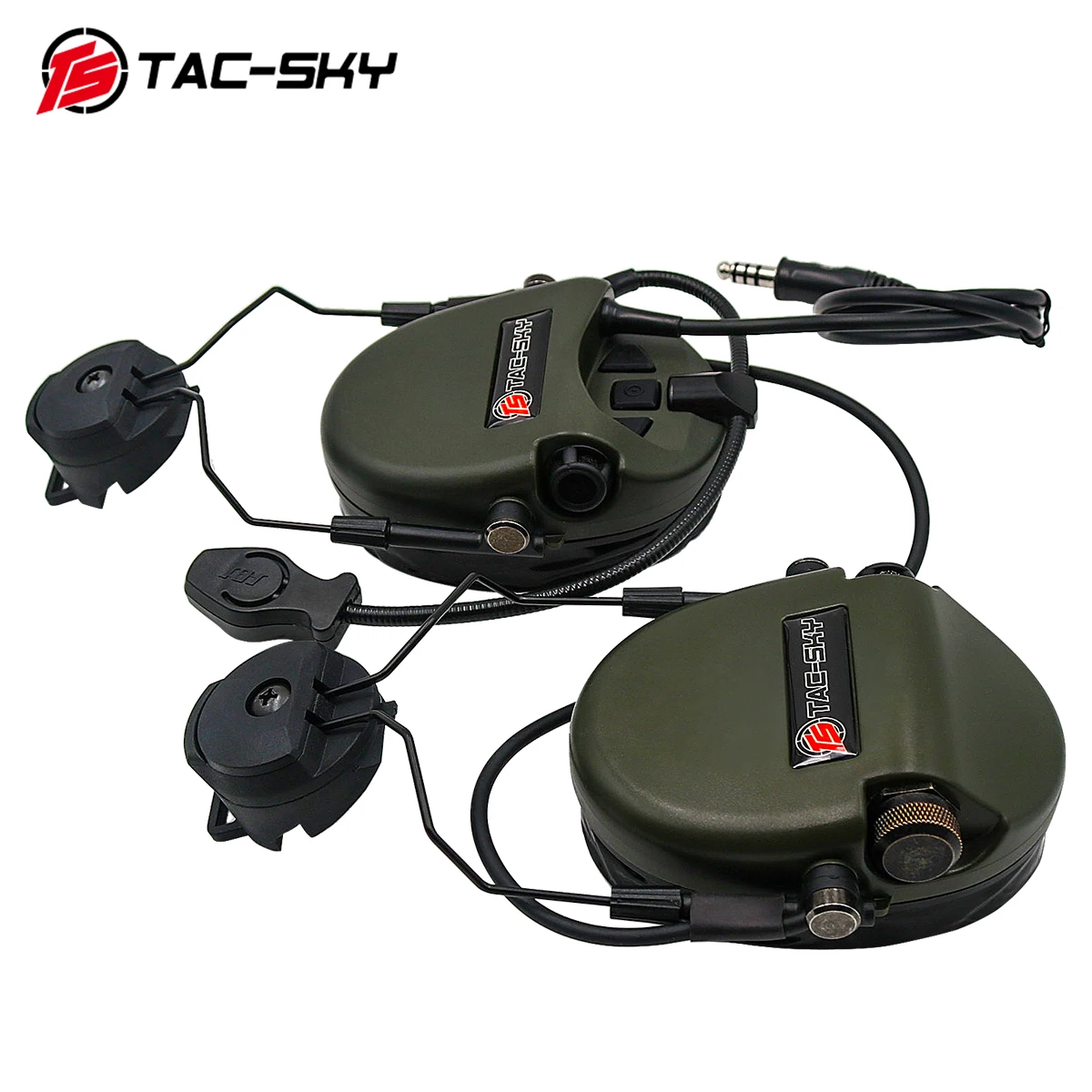 TAC-SKY TEA Hi-Threat Tier Tactical Helmet  Headphone Outdoor Hunting Tactical Calling Equipment Tactical Headset and  PTT U94