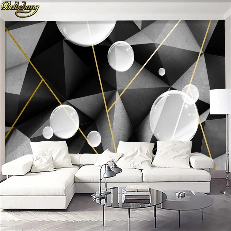 

beibehang Custom wallpaper mural modern minimalist creative solid geometry bubble 3D space TV sofa background wall 3d wallpaper